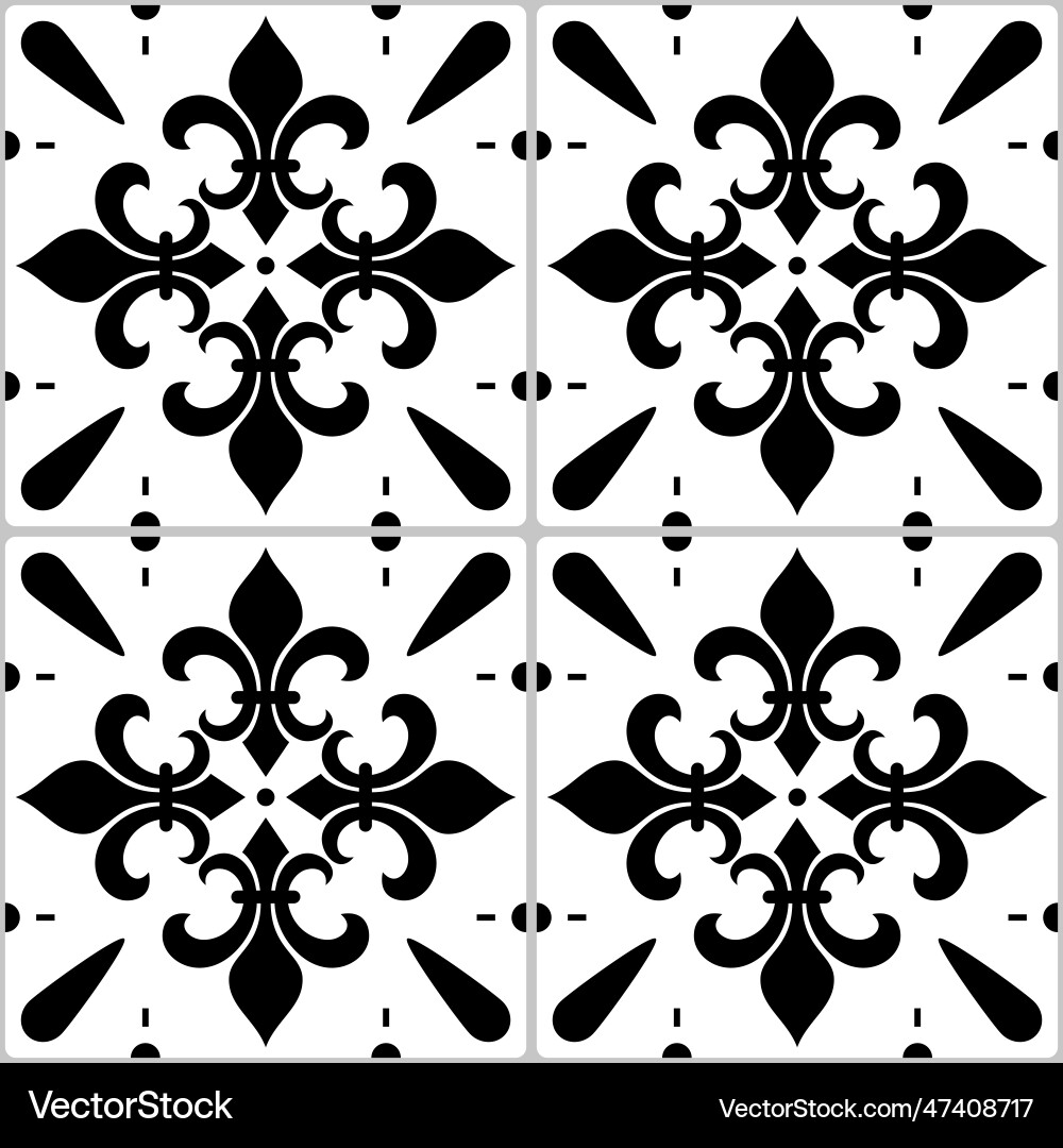 Portugiesisch azulejo tile nahtlose Muster Portugiesisch azulejo tile nahtlose Muster vektorbild