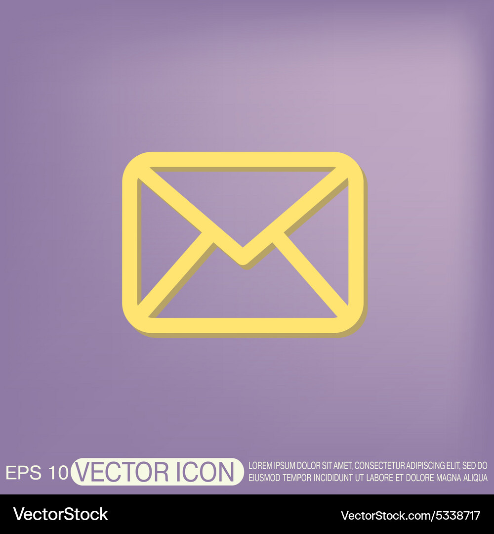 Postal envelope e-mail symbol icon Vector Image