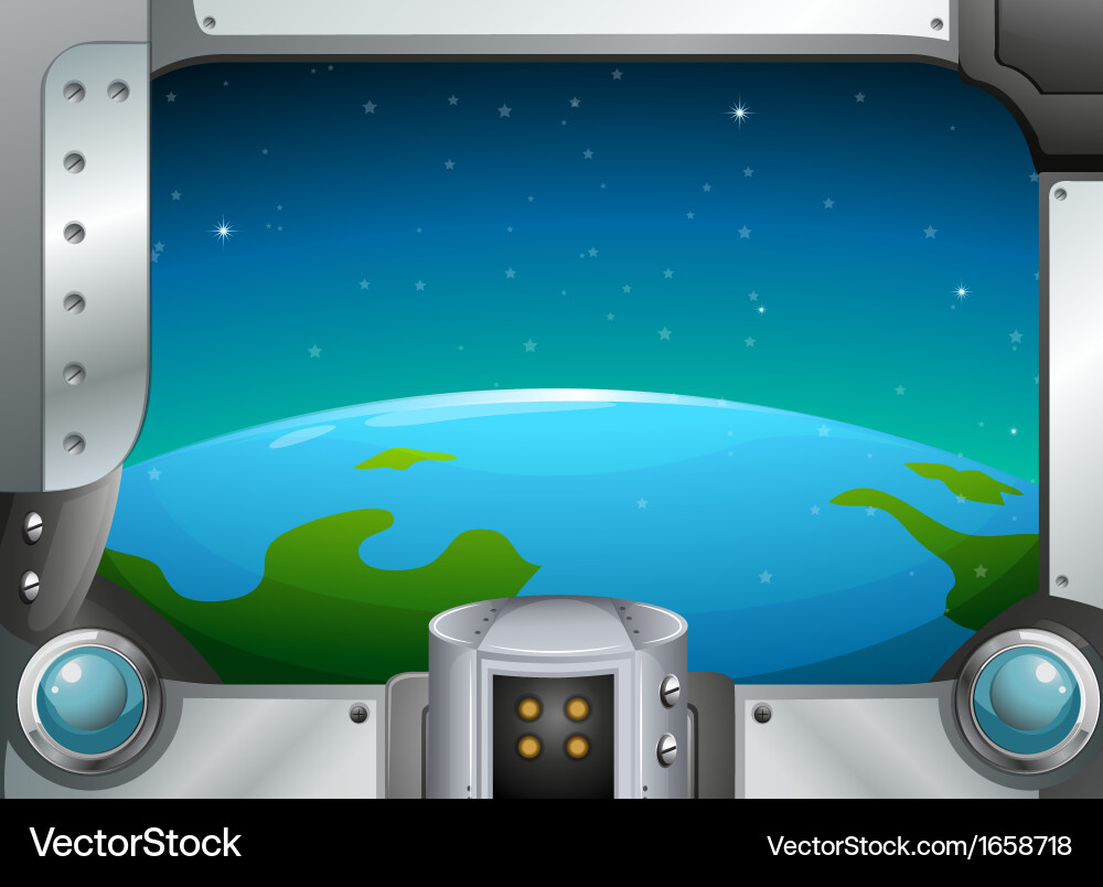 A metal frame showing the outer part of globe vector image