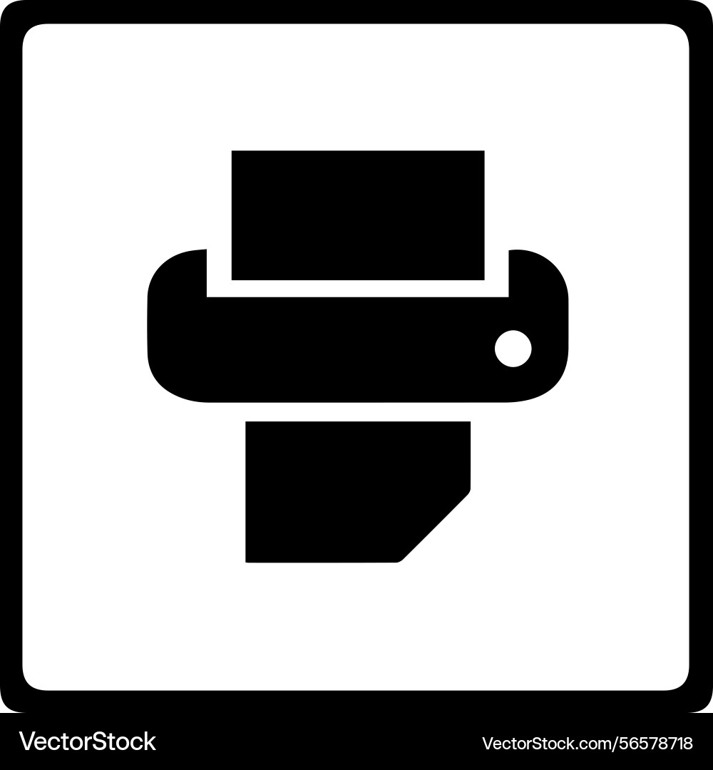 Computer printer icon symbol image vector image