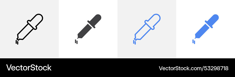 Dropper icon set use for web ui or app Vector Image