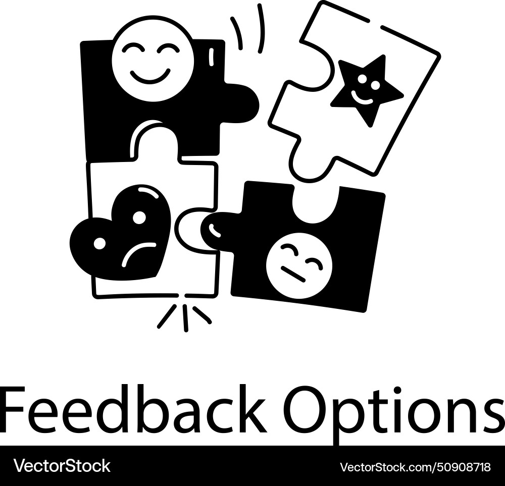 Feedback options Royalty Free Vector Image - VectorStock