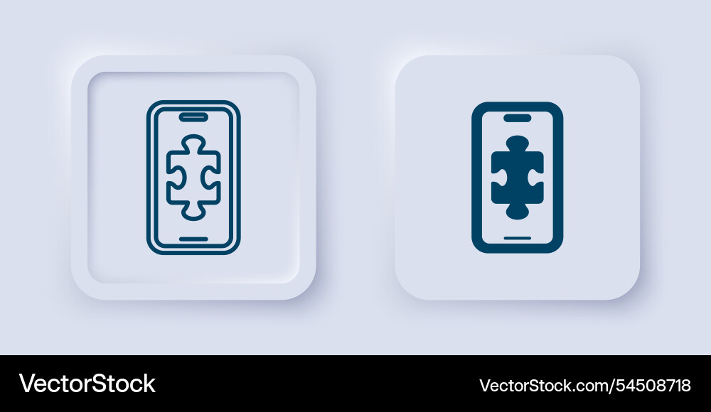 Filled and outline smartphone playing in game Filled and outline smartphone playing in game vector image