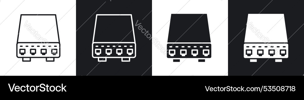 Network switchline in thin line black color flat Vector Image