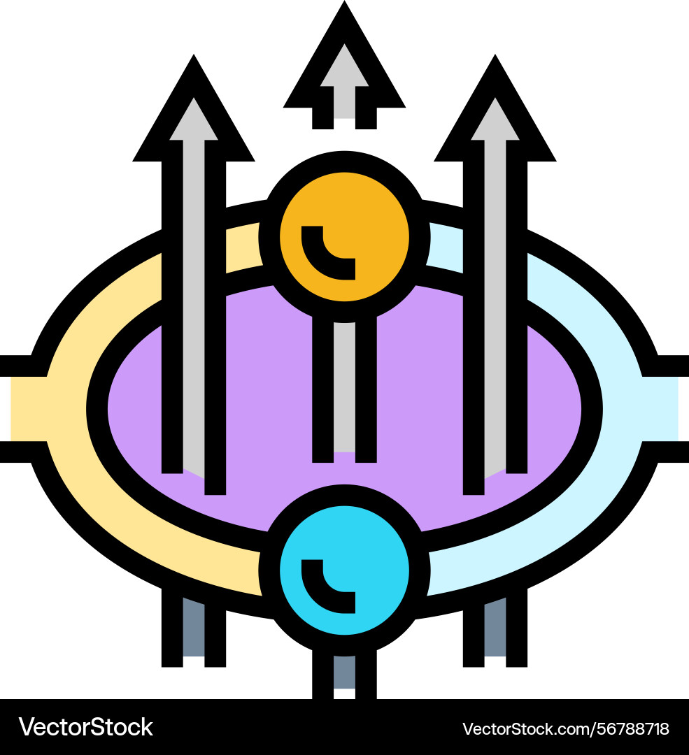 Superconducting loop quantum computer color icon Superconducting loop quantum computer color icon vector image
