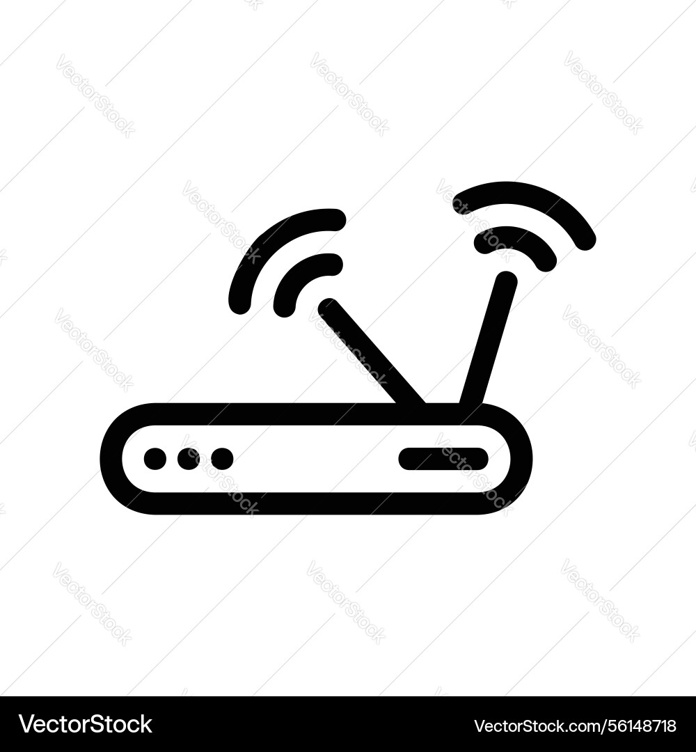 Wireless internet router device broadcasting wi Wireless internet router device broadcasting wi vector image