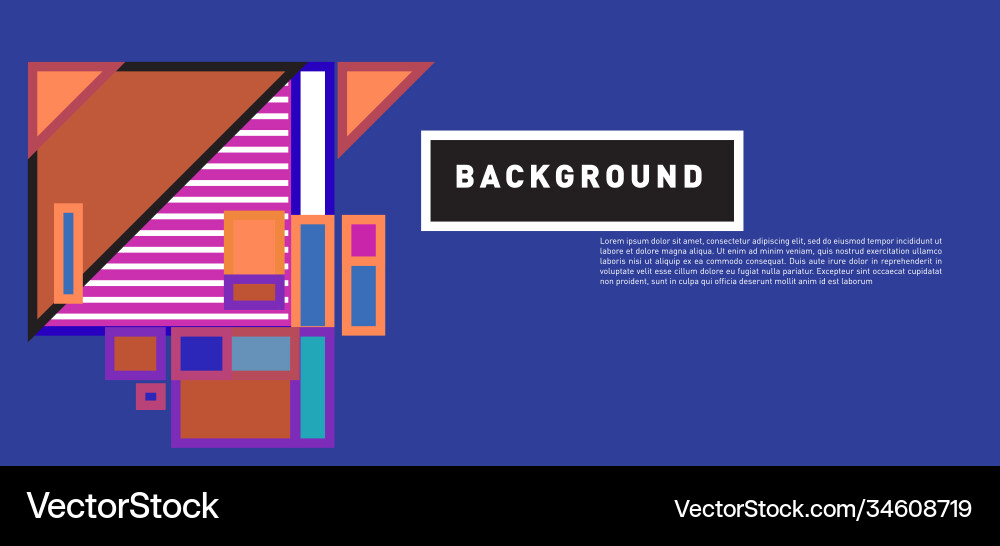 Abstract colorful rectangle background for banner Vector Image