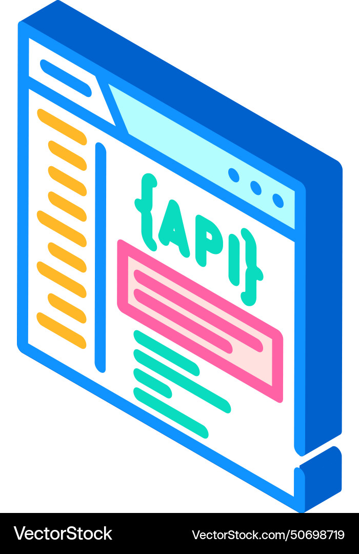 Api Dokumentation technische Schriftsteller isometric icon Api Dokumentation technische Schriftsteller isometric icon vektorbild