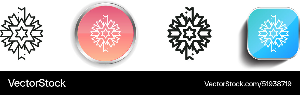 Brooch icon thin linear regular and button style Brooch icon thin linear regular and button style vector image