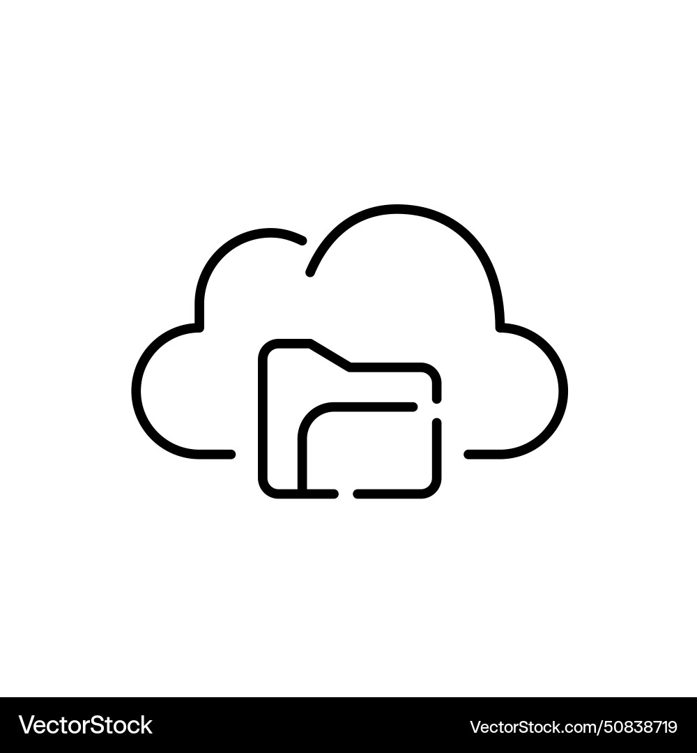 Cloud and folder storage access of files Cloud and folder storage access of files vector image