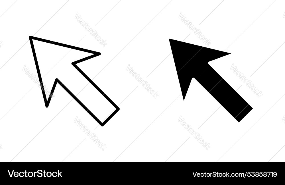 Cursor arrow icon set vector image
