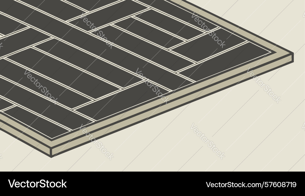 Intersecting rectangular floor tile pattern vector image