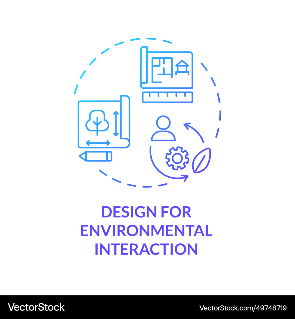 Linear design for environmental interaction icon Linear design for environmental interaction icon Vector Image