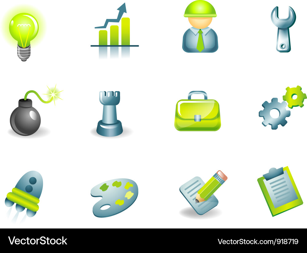 Modern Computer Icons vector image