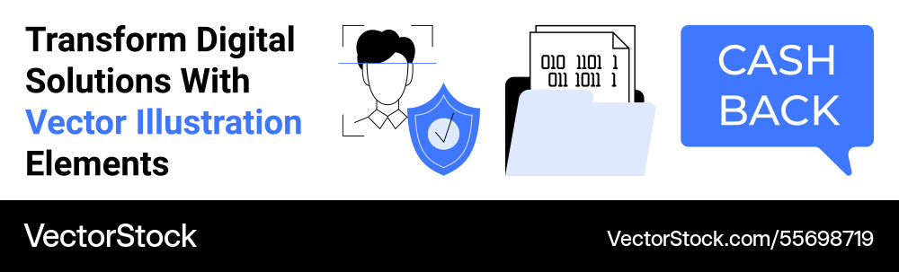 Secure digital solutions with face recognition Secure digital solutions with face recognition vector image