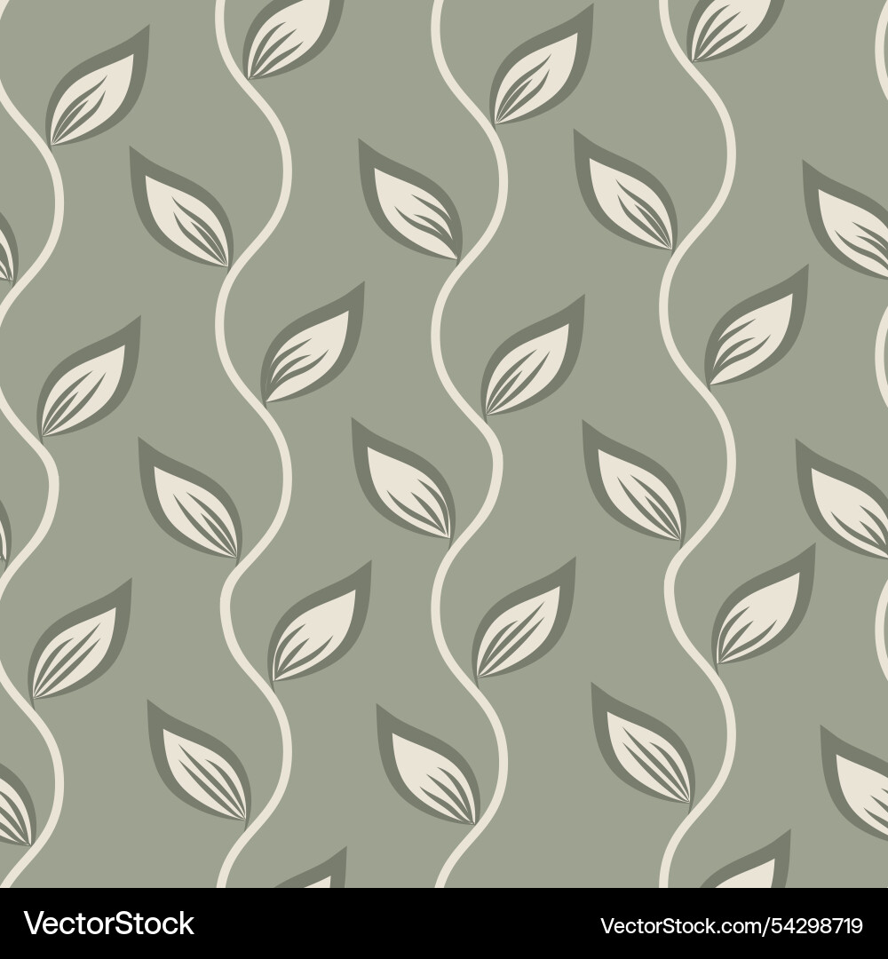 Trailing foliage seamless pattern Trailing foliage seamless pattern vector image