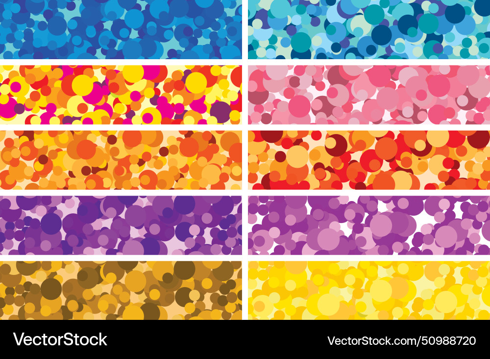 Bunte Linsen oder Konfetti-Web-Banner Set ii Bunte Linsen oder Konfetti-Web-Banner Set ii vektorbild
