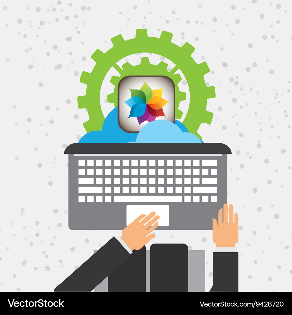 Cloud computing design Vector Image