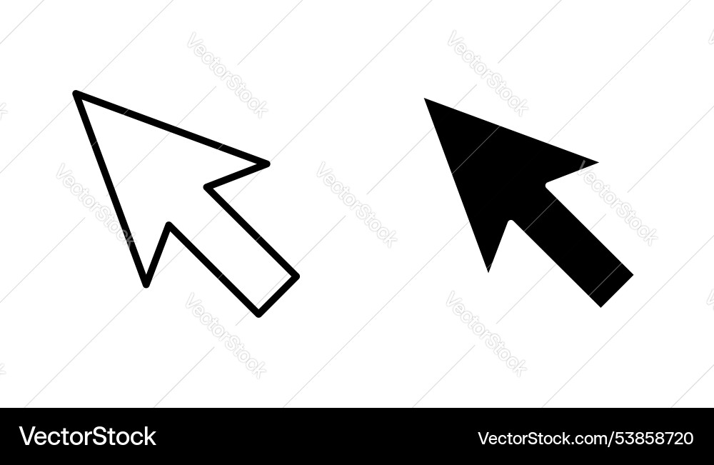 Cursor icon set Cursor icon set vector image