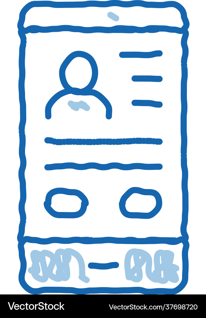 Profile doodle icon hand drawn Profile doodle icon hand drawn vector image