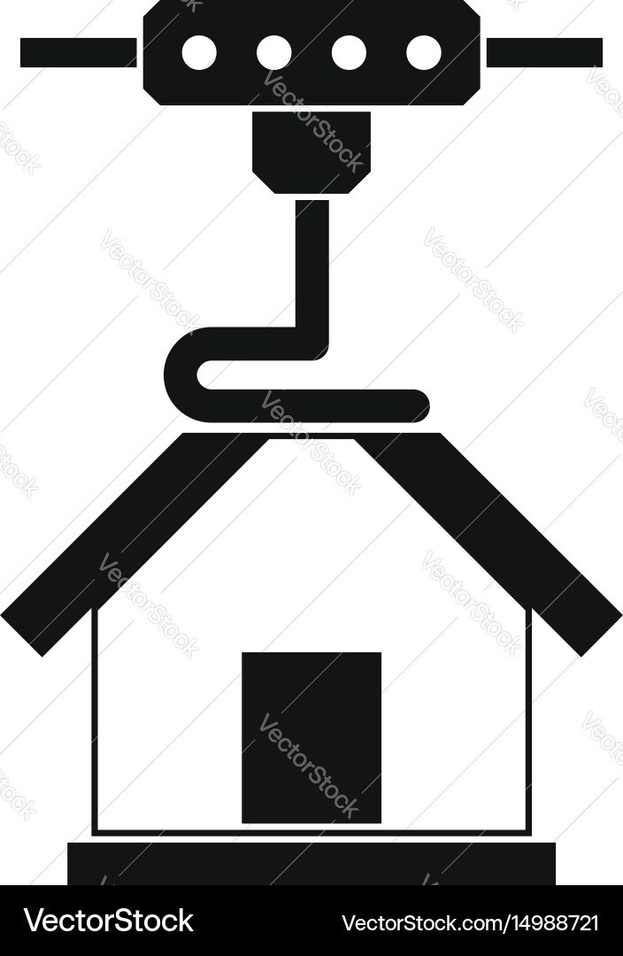 3D Drucker Gebäude Icon Vektorbild