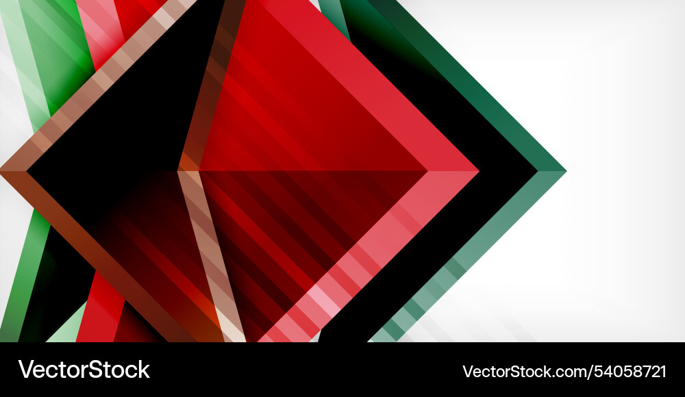 Abstract background color triangles and arrows Vector Image