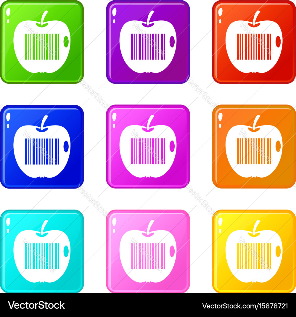 Code to represent product identification 9 set vector image