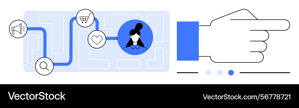 Customer journey mapping with steps highlighted Customer journey mapping with steps highlighted vector image