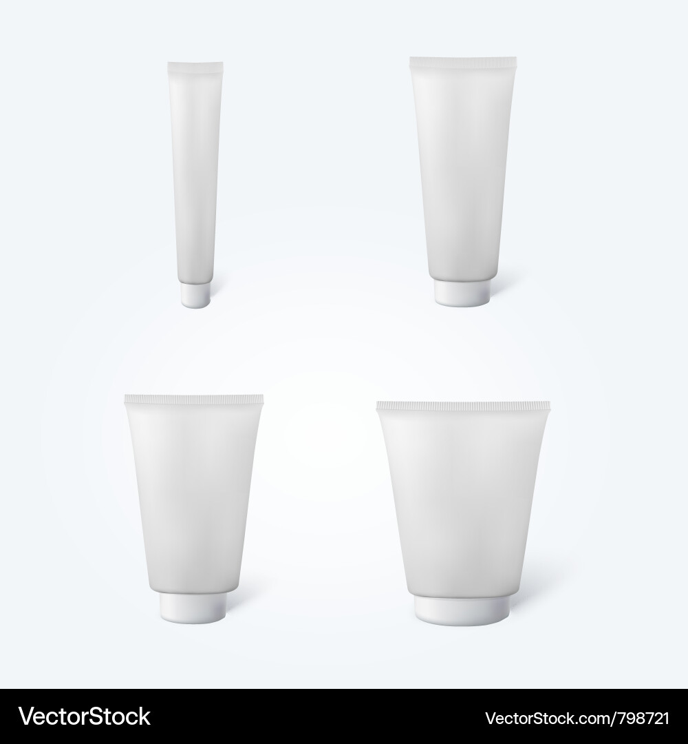 Four Cosmetic Tubes - Weiß Vektorbild