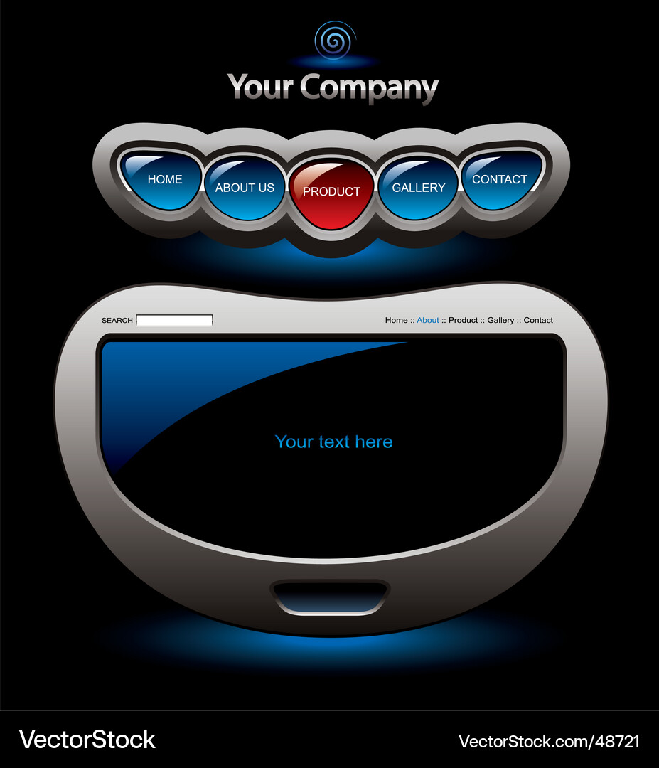 Modern Website Interface Vector Image