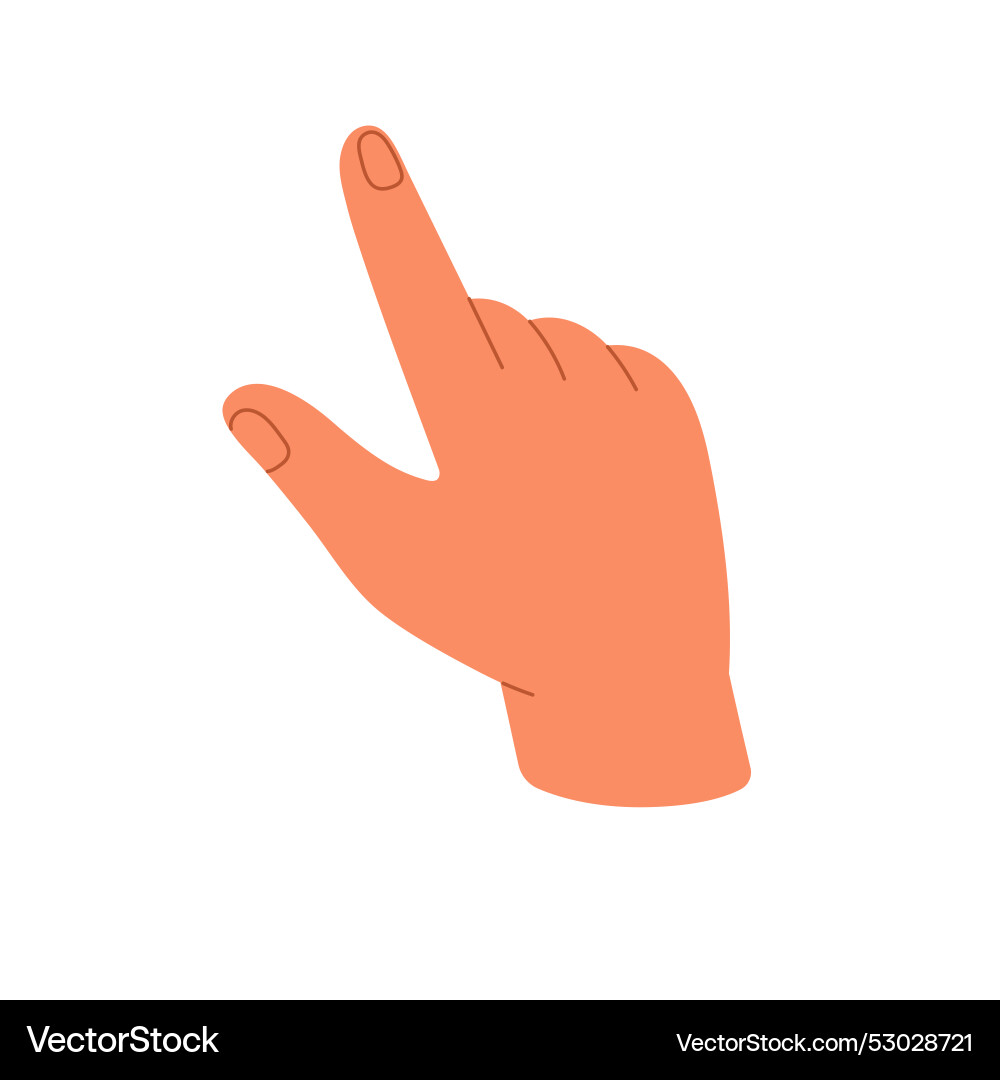 Raised forefinger pointing upward direction hand Vector Image
