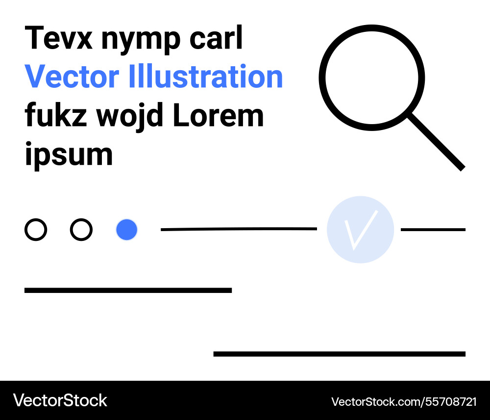 Simplified ux ui design elements featuring search Simplified ux ui design elements featuring search Vector Image