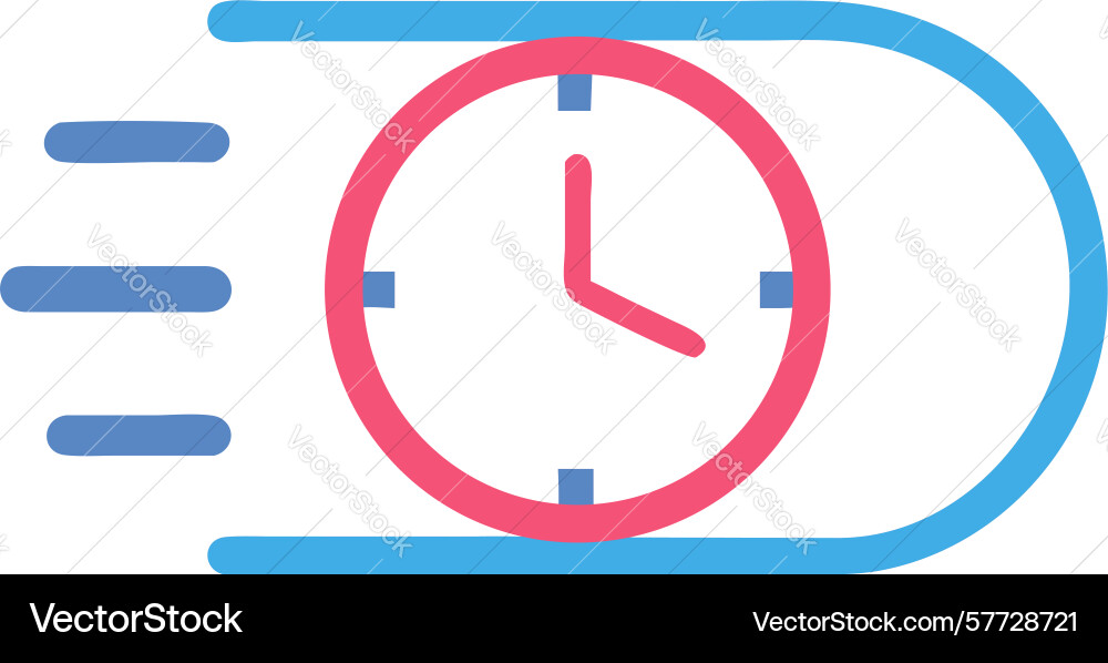 Speed and time icon fast progress and efficiency vector image