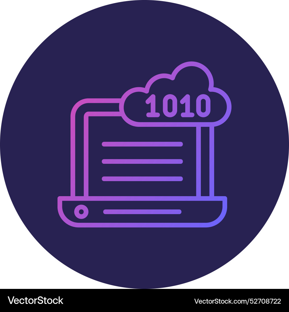 Binary code icon vector image