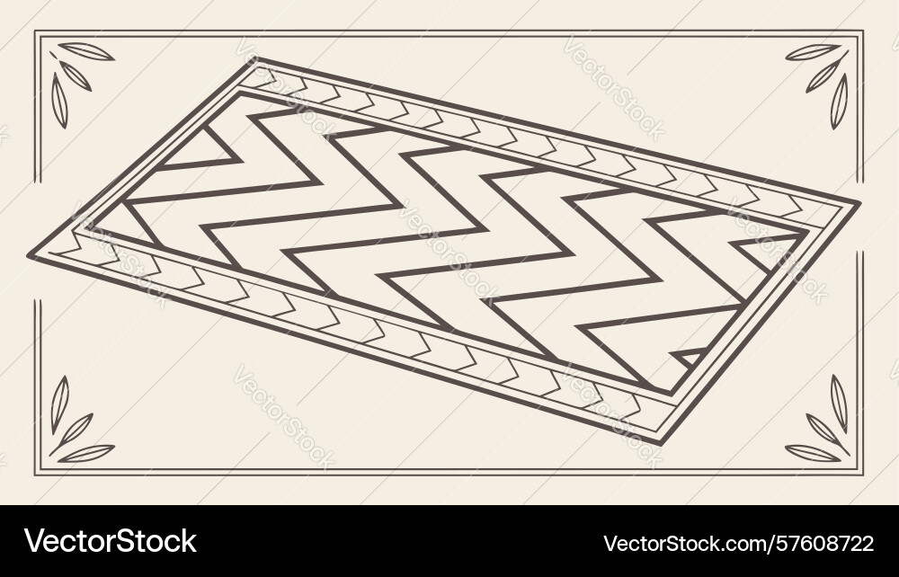 Diamond and zigzag border pattern elegant trim vector image