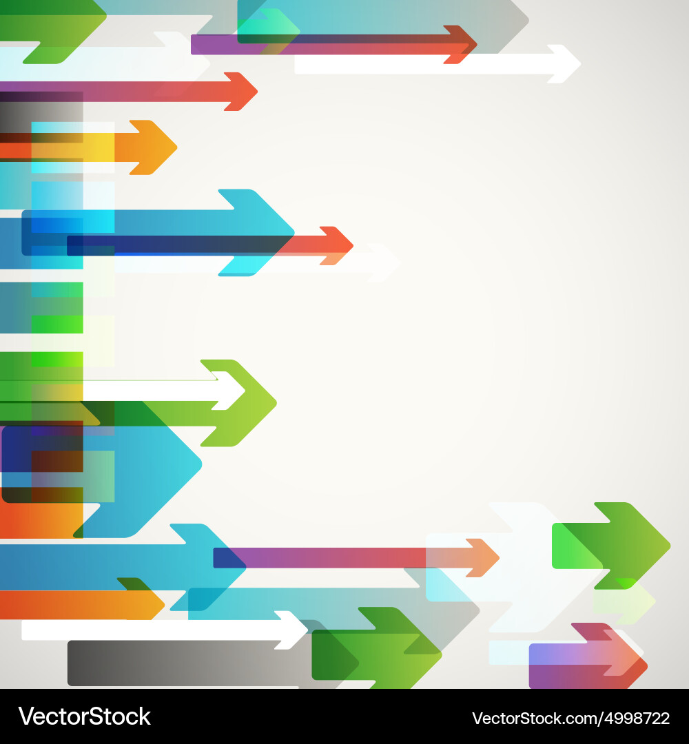 Dynamic Color Arrow Background vector image