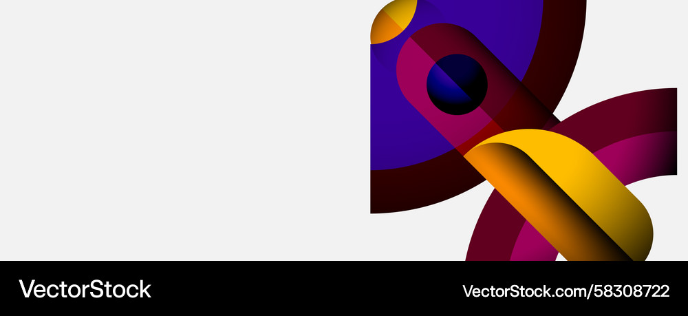 Dynamic Overlapping Shapes Vector Image