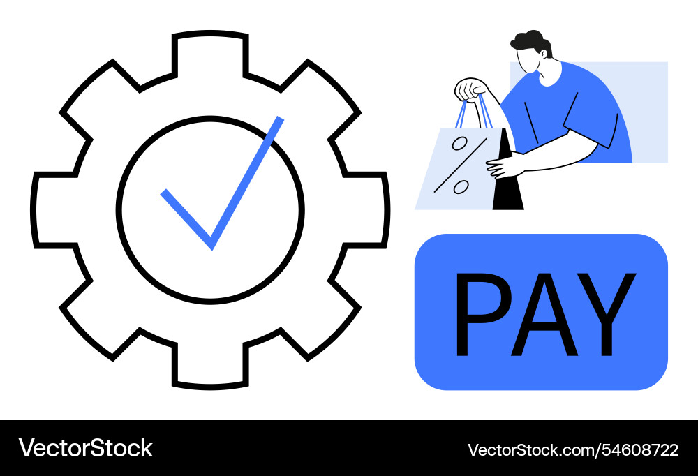 Efficient online shopping and payment processing Vector Image