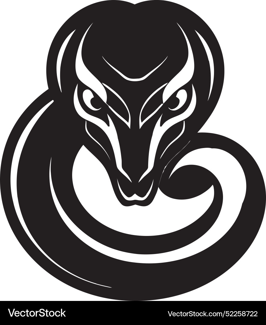 Elegance in black stylish designbold python Elegance in black stylish designbold python Vector Image
