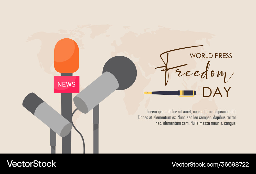 Flat design world press freedom day Flat design world press freedom day Vector Image