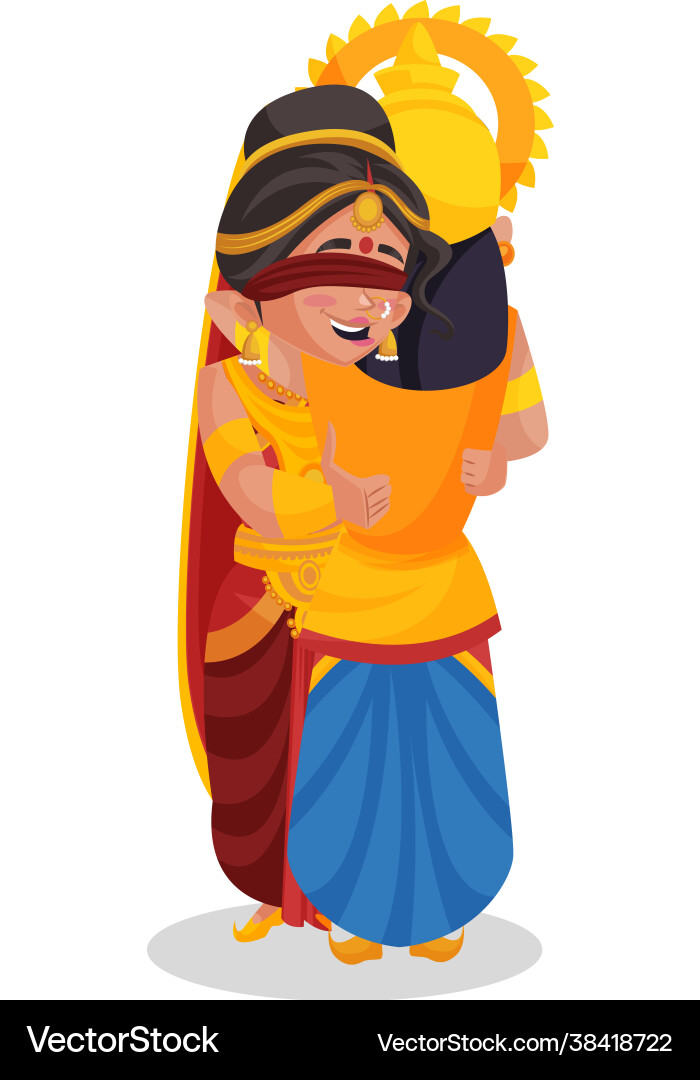 Gandhari cartoon character vector image