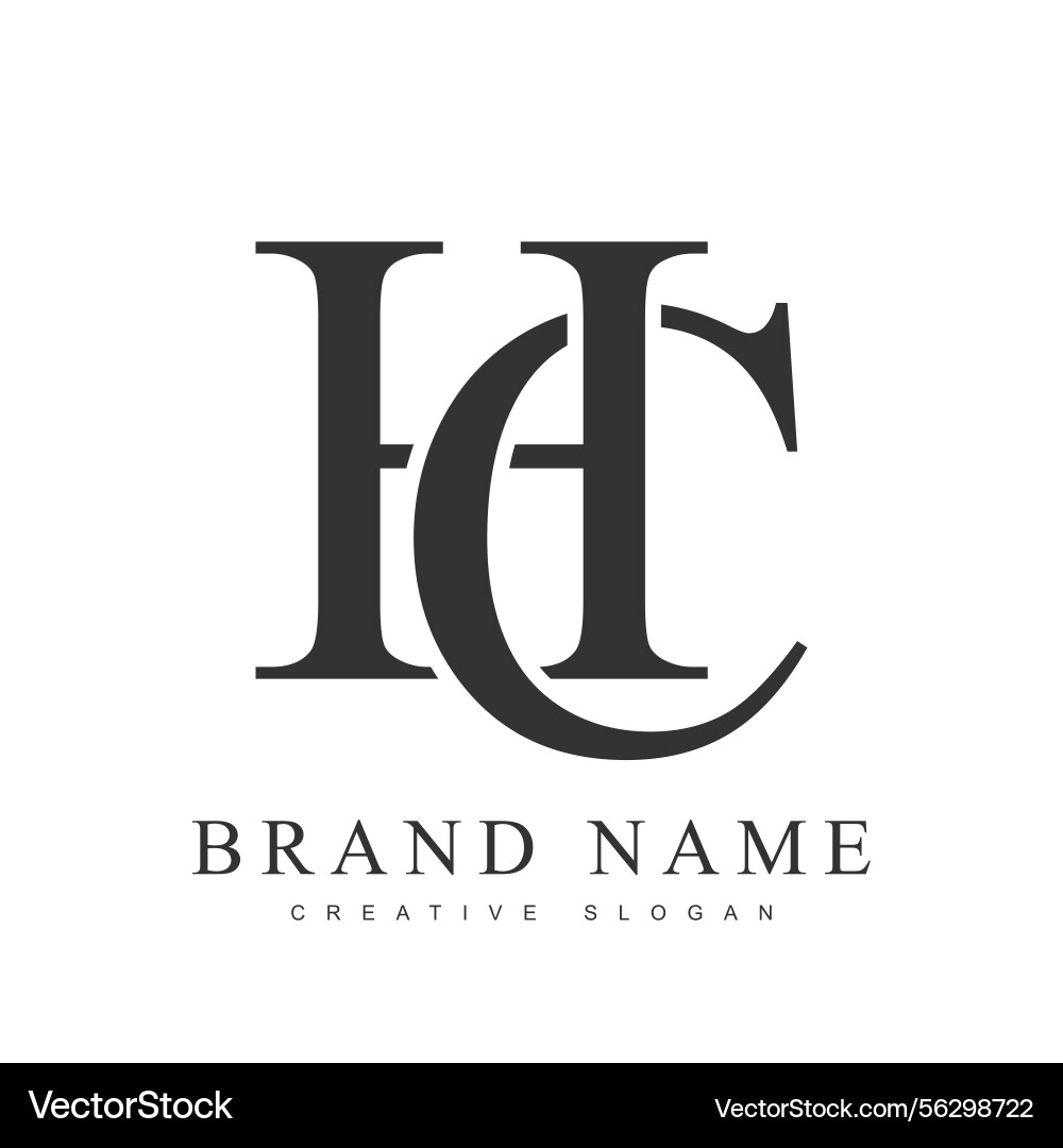 HC Initial Logotype - H & C Vector Image