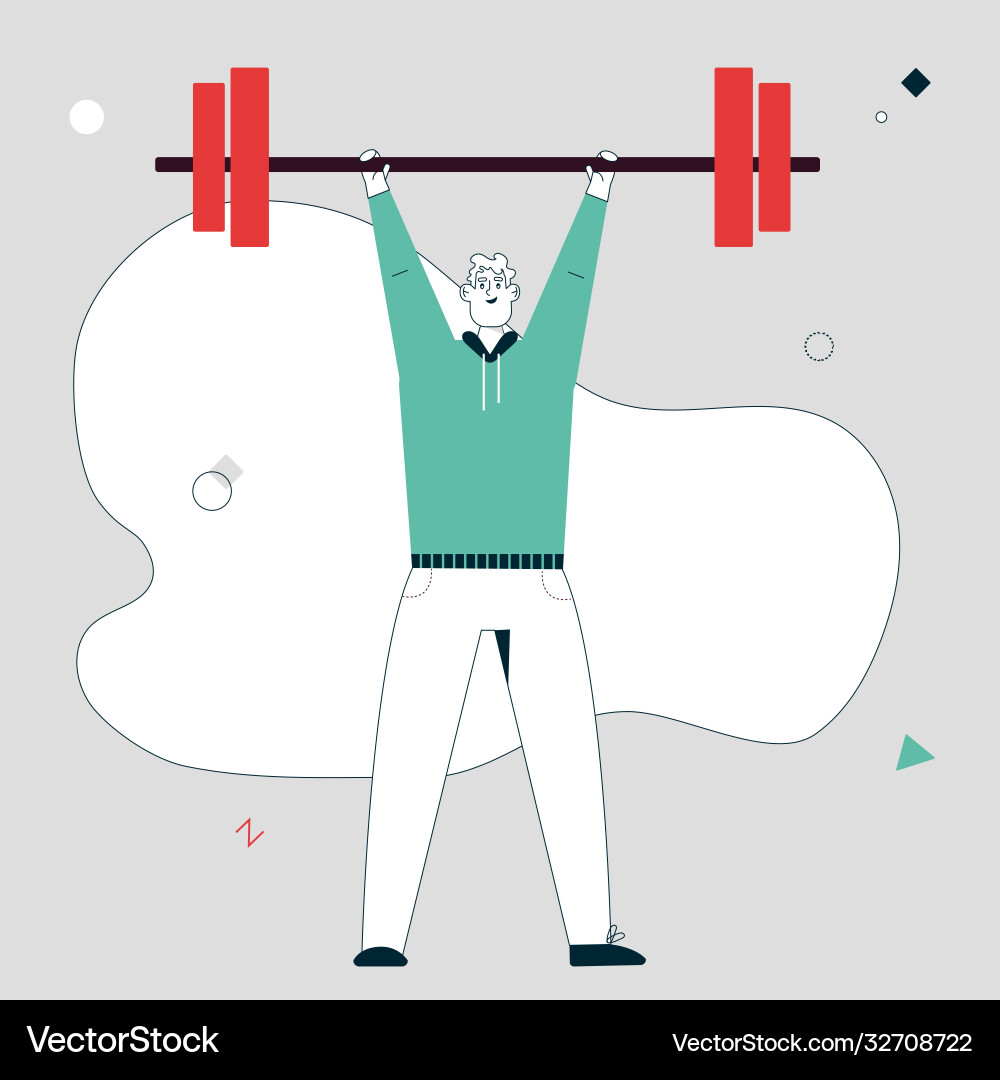 Linear character smiling Vector Image