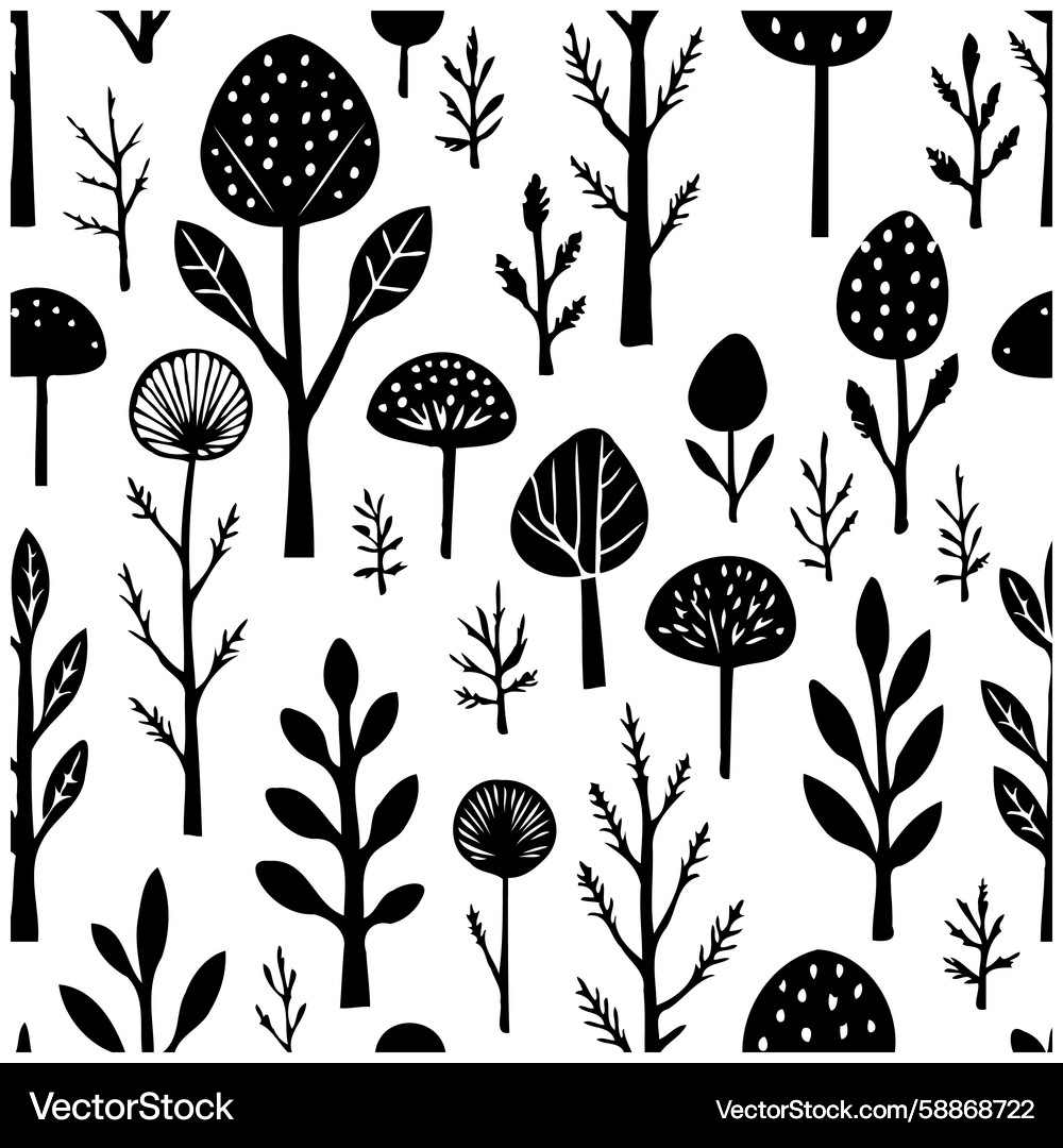 Simple Forest Pattern Vector Image