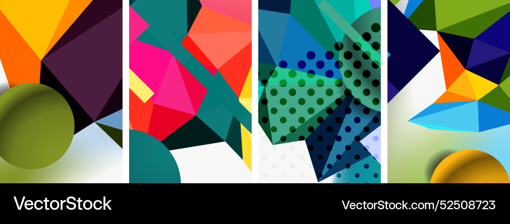 3d sphere and low poly triangle design 3d sphere and low poly triangle design vector image