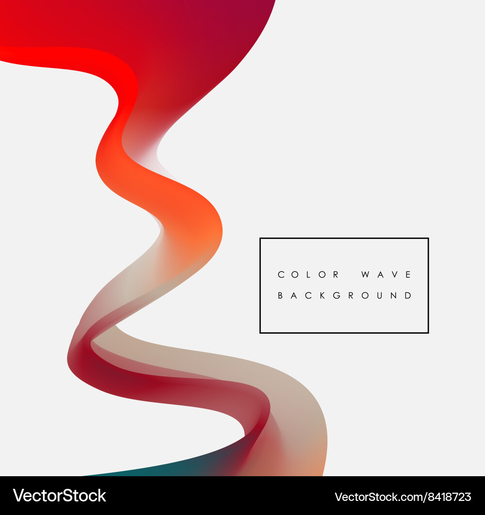Abstract color wave design element vector image
