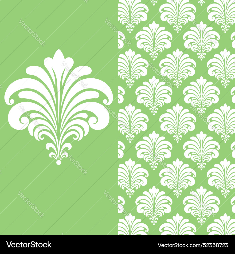 Damask pattern Damask pattern vector image