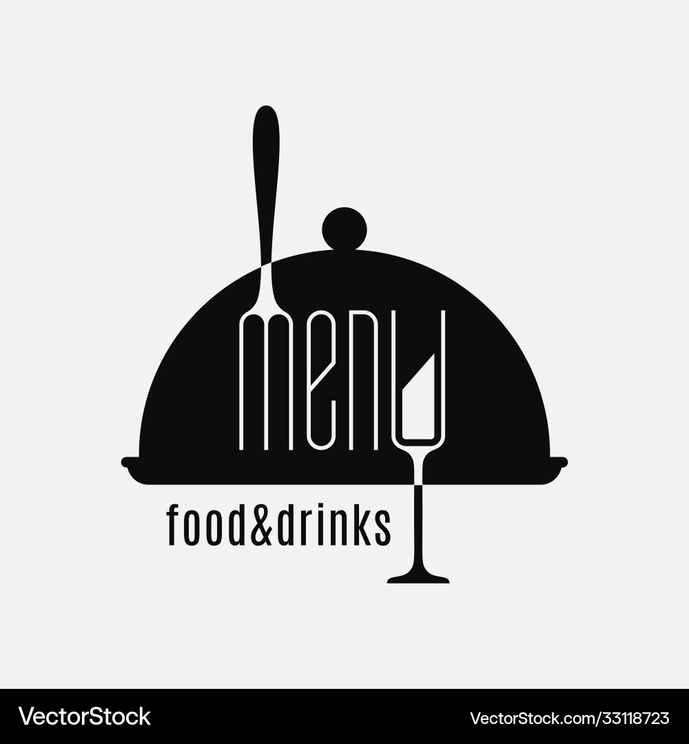 Food \u0026 Drink Logo - Fork \u0026 Glass – Royalty-Free Vector | VectorStock, image size:1000x1080