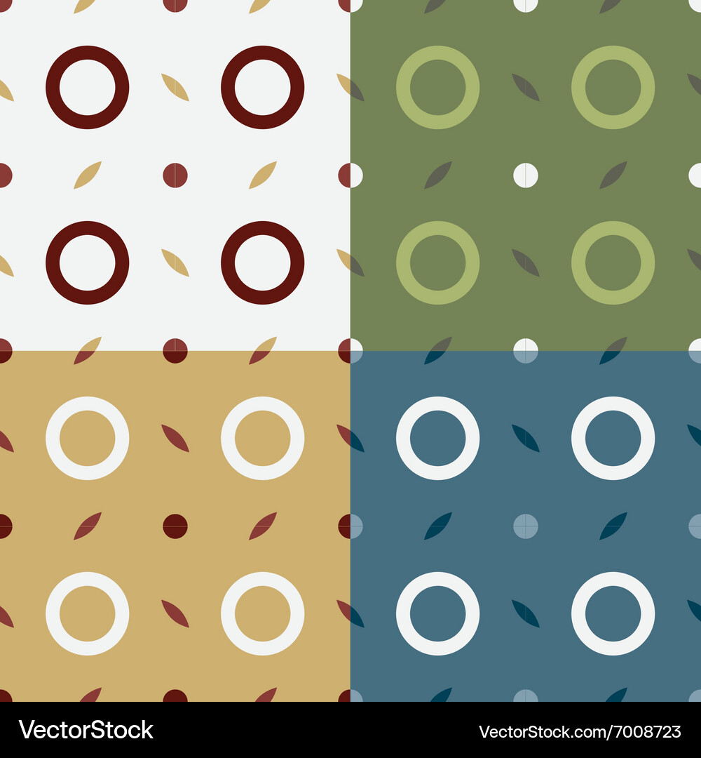 Geometric Pattern Set Vector Image