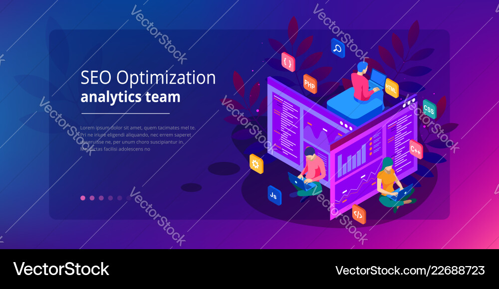Isometric Programmierer Coating Web Project vektorbild